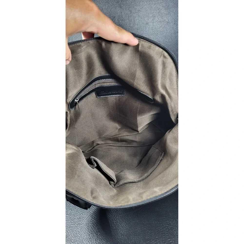 Vintage Y2K Mellow World Faux Black Leather Soho Hobo Handbag Shoulder Bag